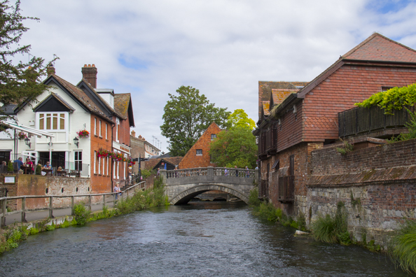 The River Itchen flows into Winchester