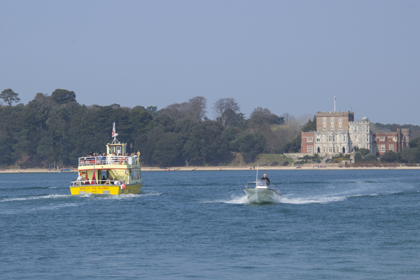 Brownsea Island ferry on its way to the island