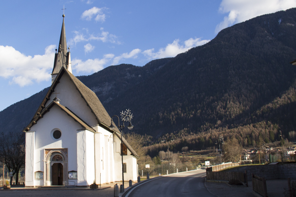 The village of Dimaro in the Dolomites