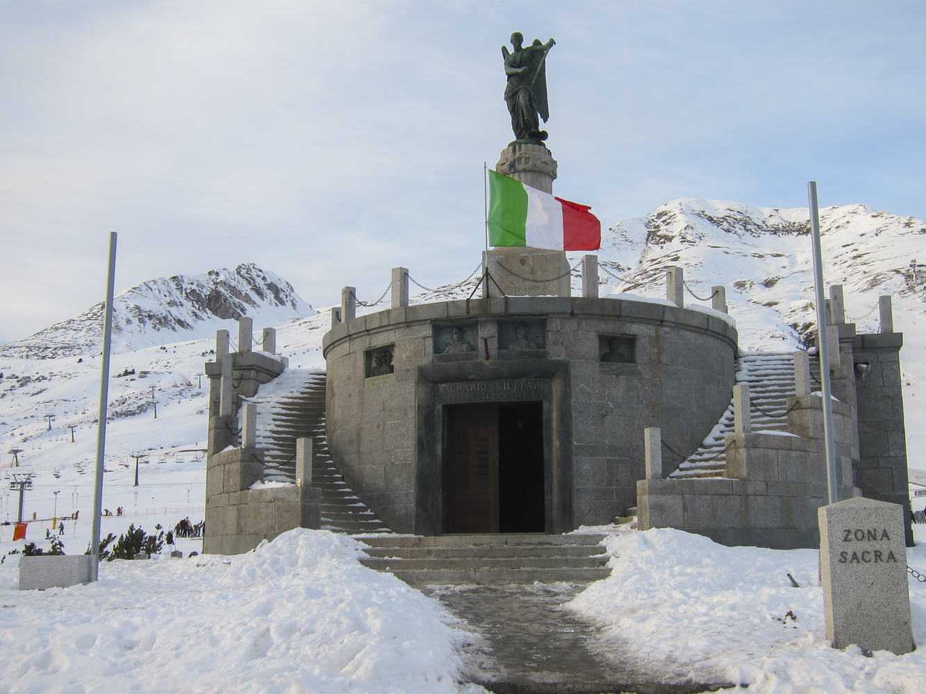 War Memorial in Passo Tonale in the Dolomites