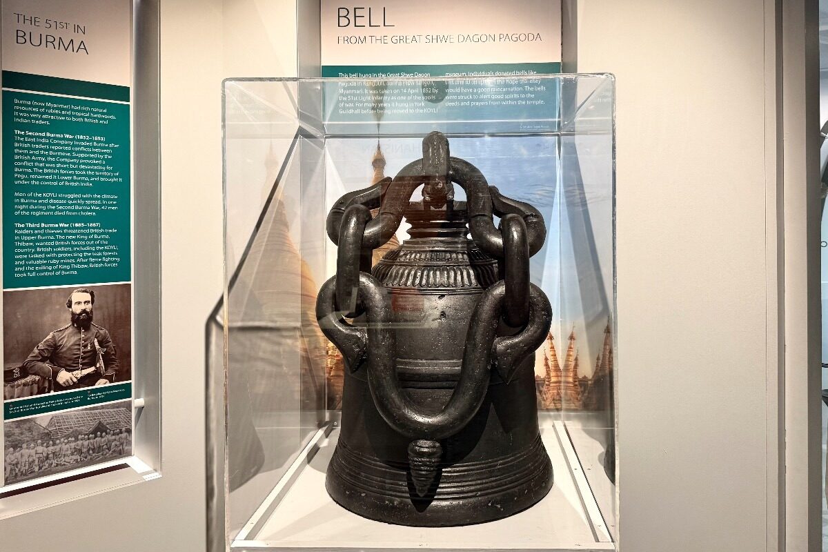 Burmese Bell Displayed at KOYLI Museum in Doncaster