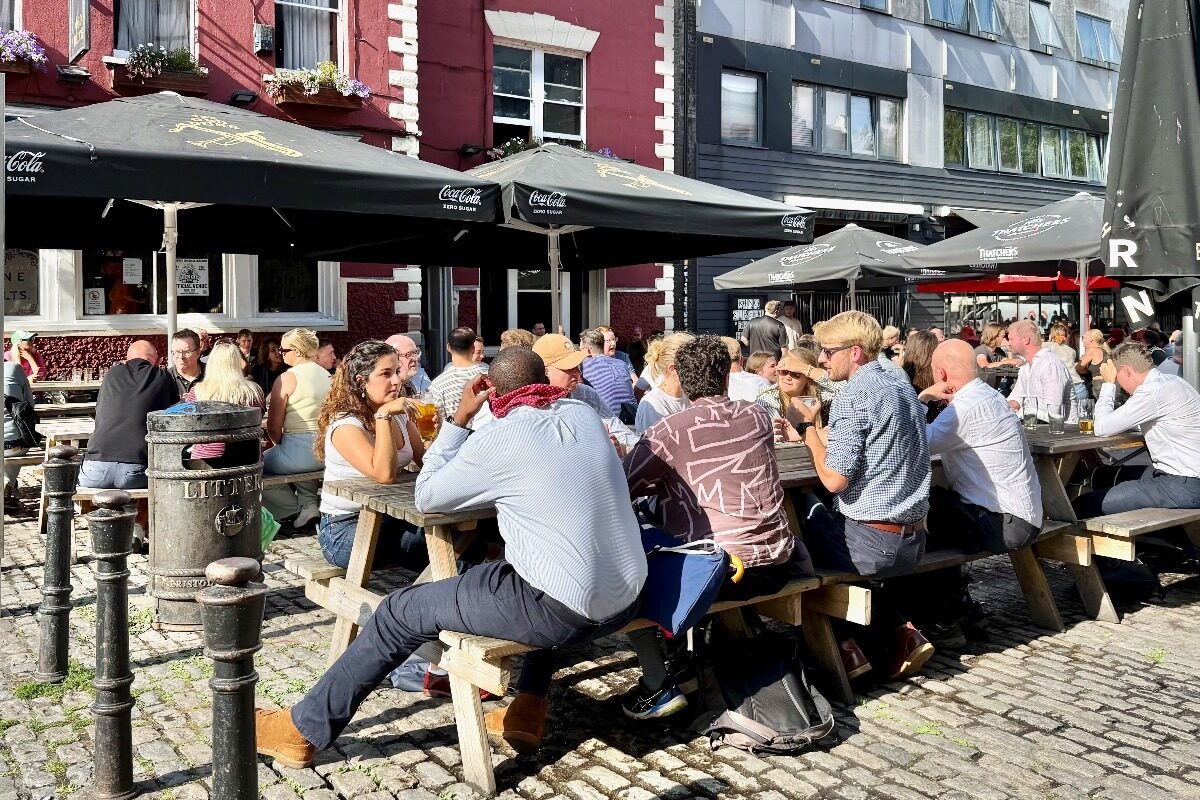 Cider event on King Street in Bristol