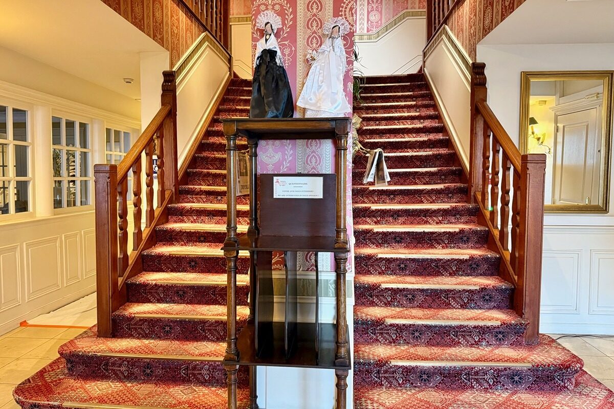 Double Staircase at the Hotel La Matelote in Boulogne sur Mer, France