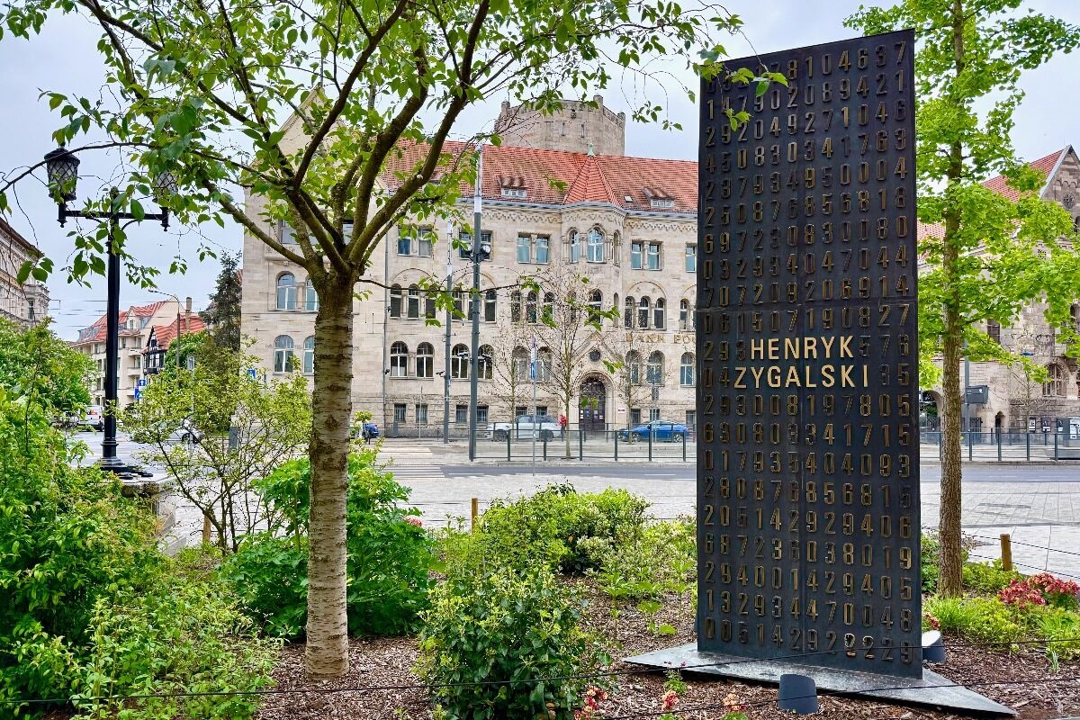 Enigma Cipher Monument in King Mieszko in the Poznań Gate, Poznań, Poland