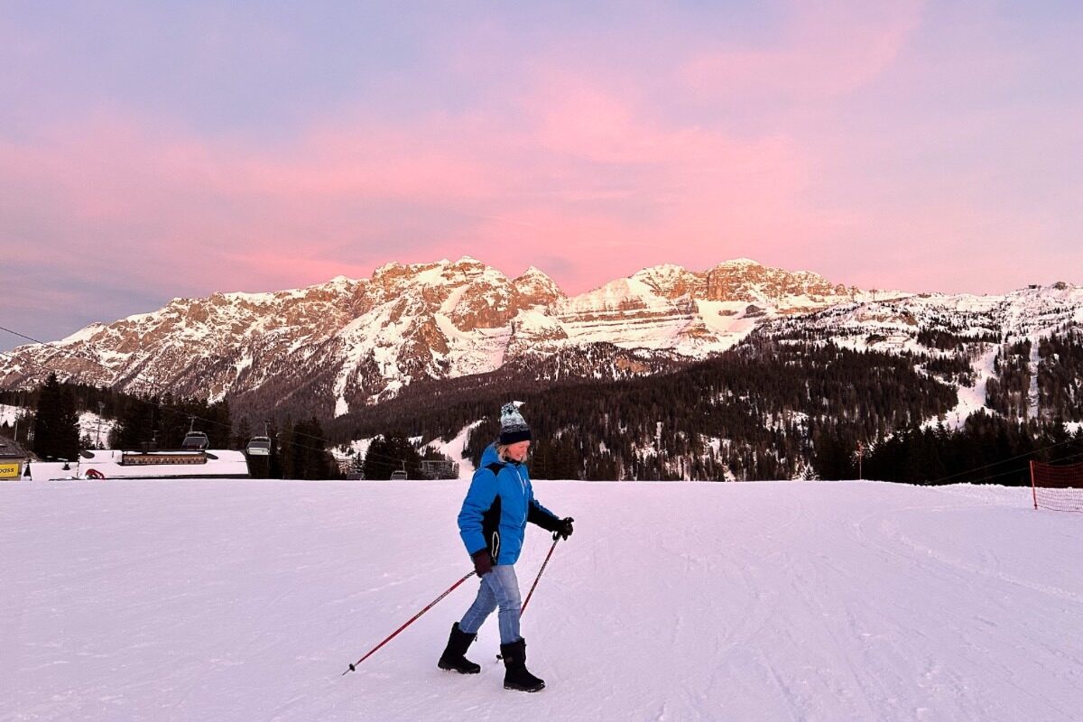 Enrosadira Lights up the Brenta Dolomites in Madonna di Campiglio, Italy
