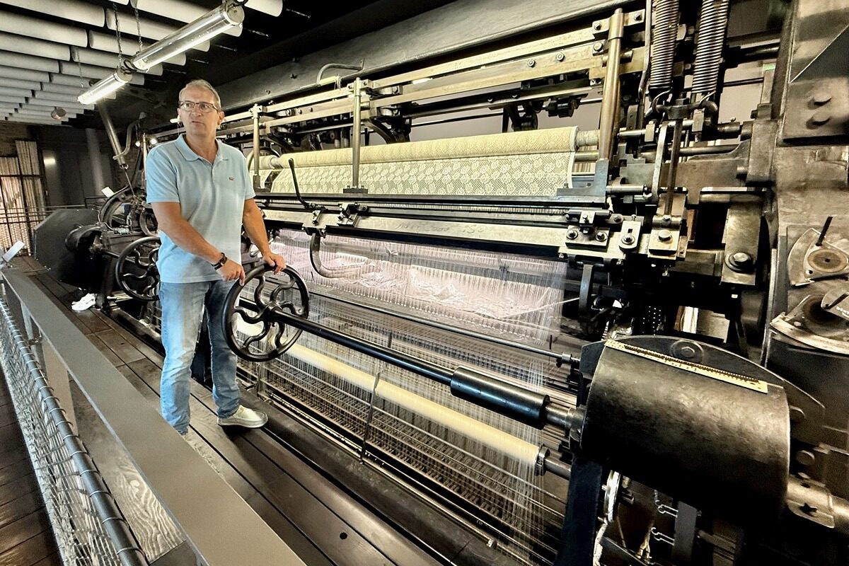Loom Being Demonstrated in the Cité de la Dentelle Museum, Calais