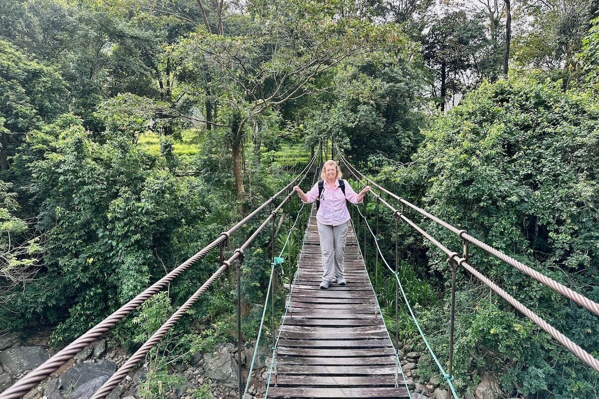 Rope Bridge to Ella Jungle Lodge near Ella in Sri Lanka