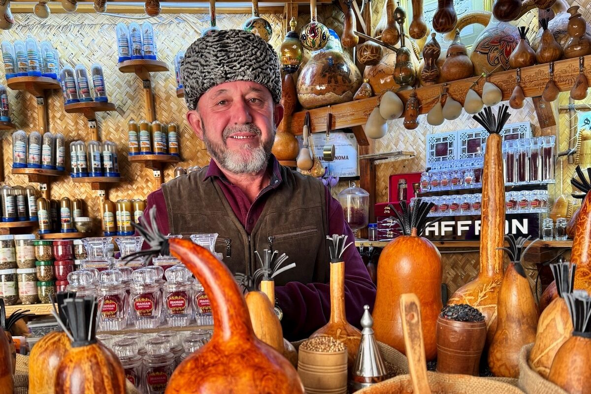 Seller of Spices in Bukhara, Uzbekistan
