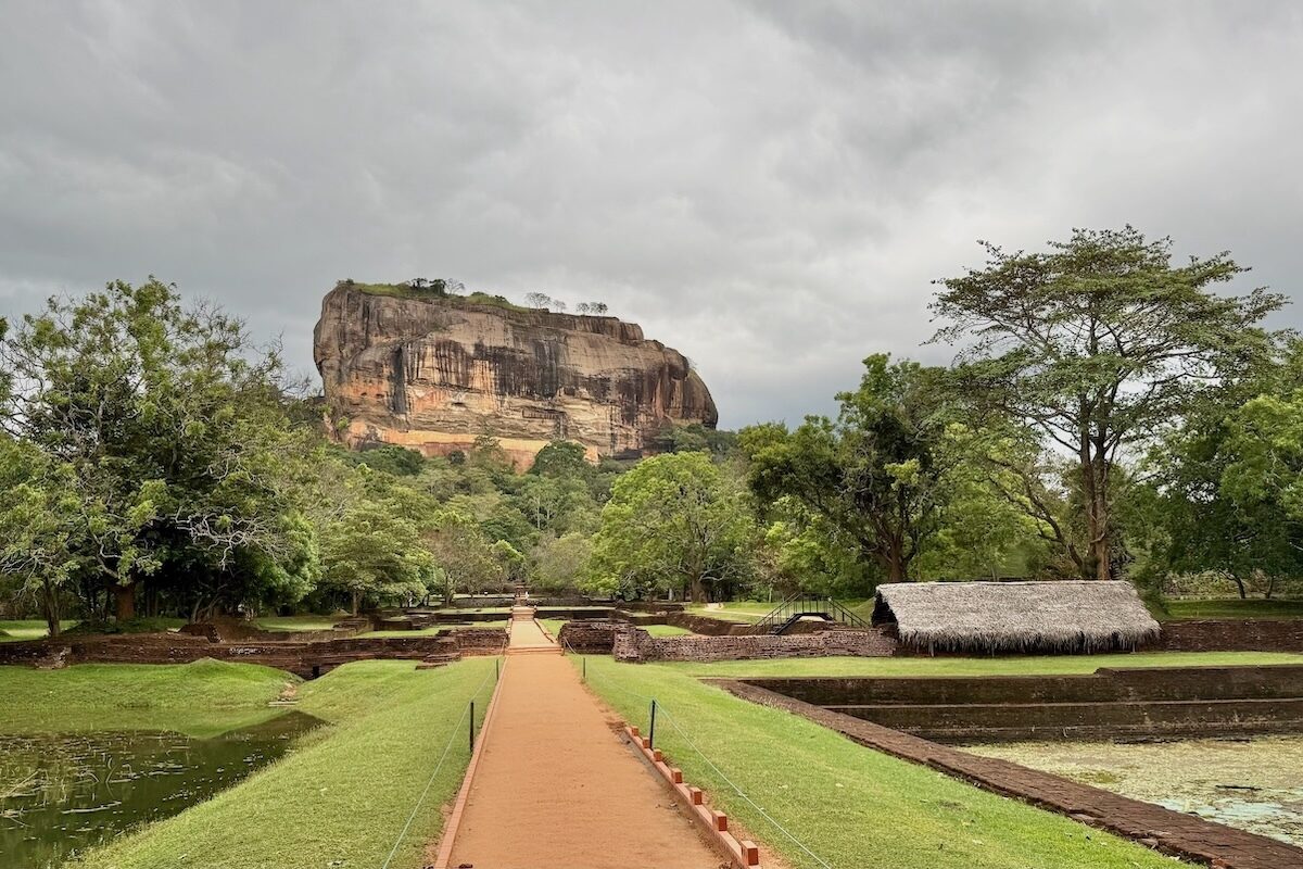 Sigiriya Rock from its Gardens