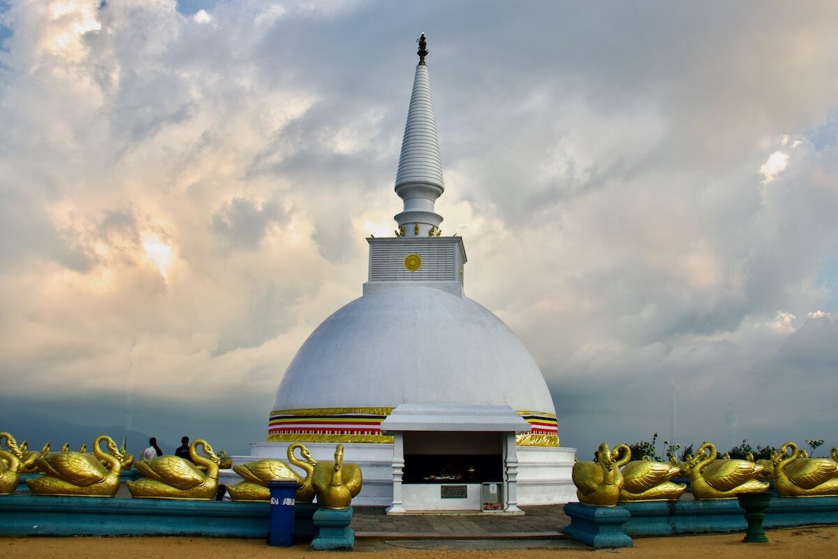 Stupa at Nelligala International Buddhist Centre near Kandy Sri Lanka