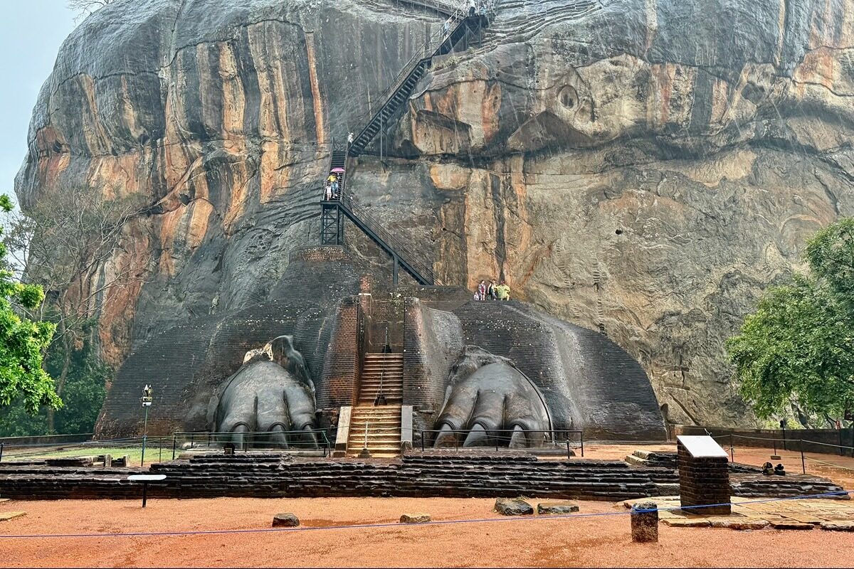 The Lion's Gate on Sigiriya Rock in Sri Lanka