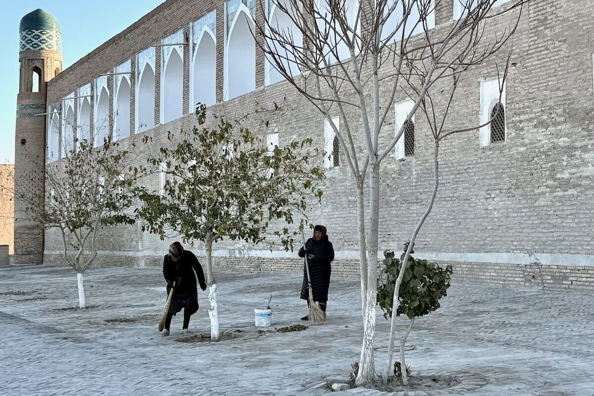 The Muhammad Aminkhan Madrasa now the Orient Star Hotel in Khiva, Uzbekistan