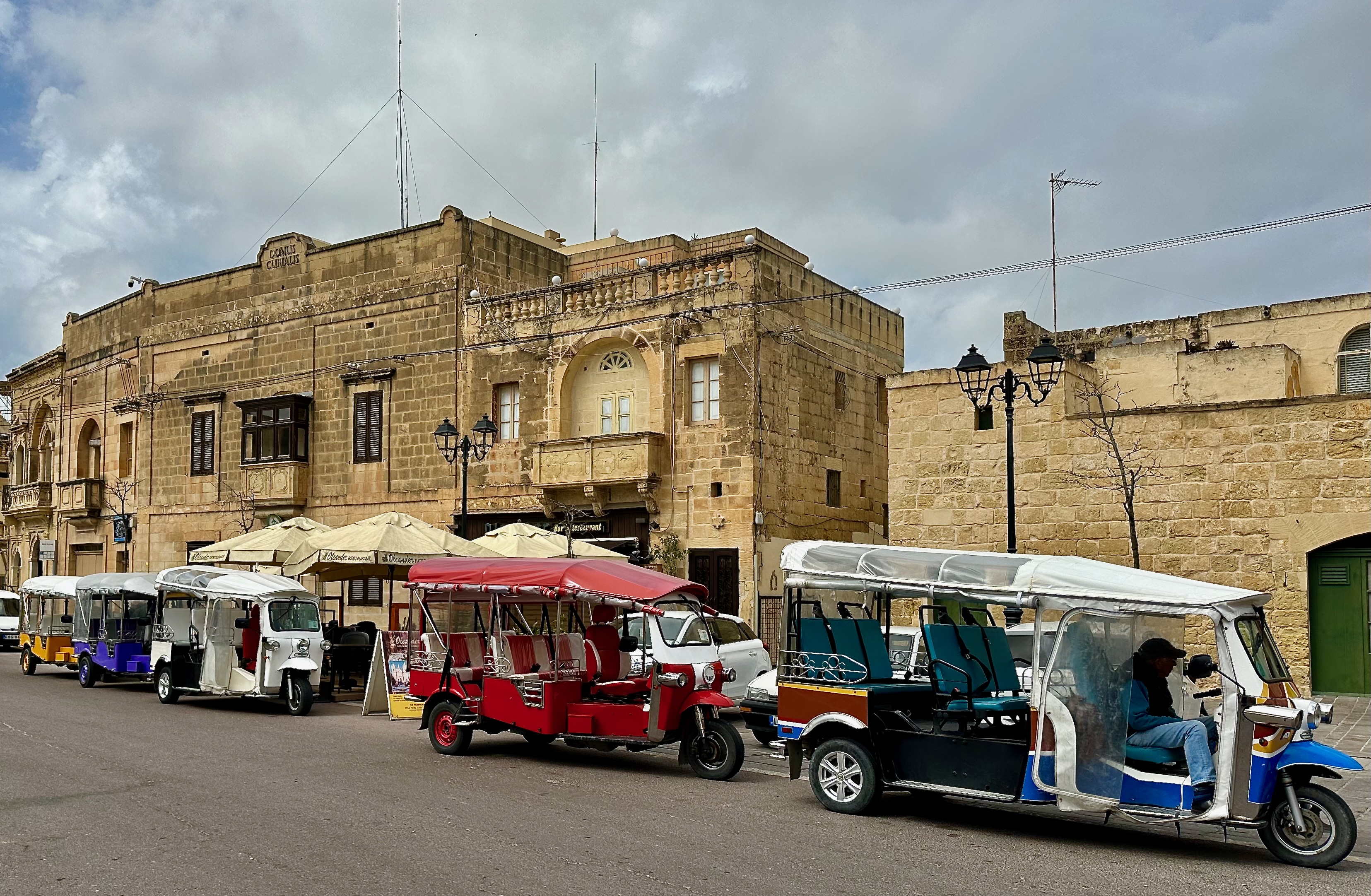 A Convoy of Tuk Tuks in Gozo, Malta