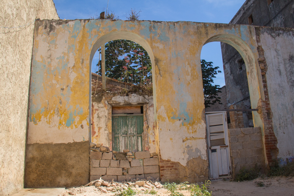 A demolished building in the centre of Matanzas, Cuba