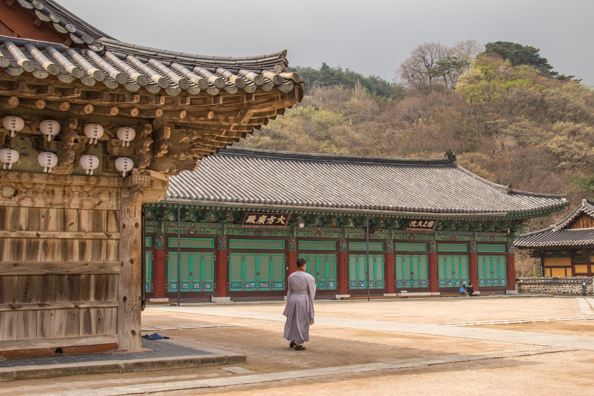 A Monk in Tongdosa Temple in South Korea
