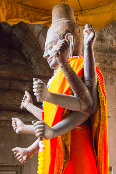 A statue of Buddha in Angkor Wat, Angkor Thom in Siem Reap, Cambodia