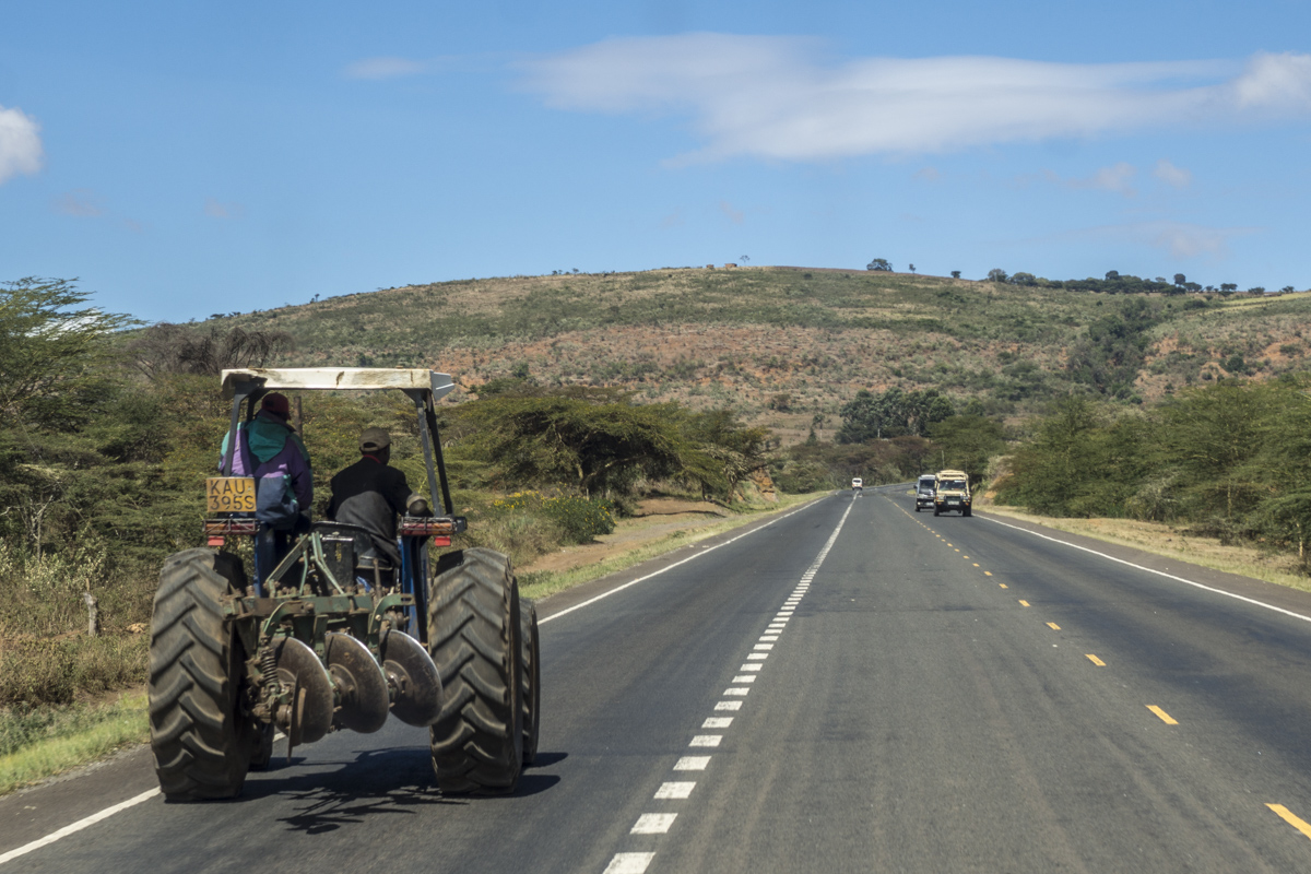 A tractor trundles along the Kenya  1010006