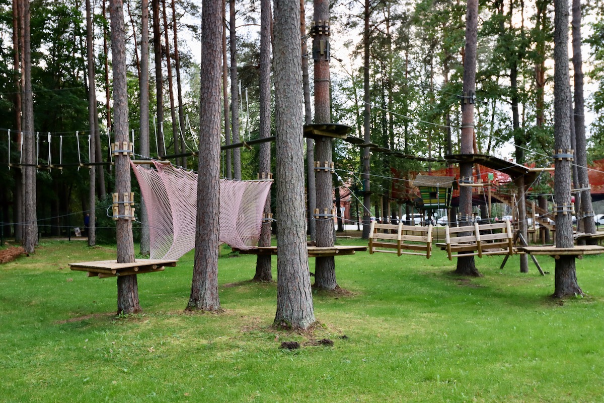 Adventure Playground at Jānis Daliņš Stadium in Valmiera, Vidzeme  in Latvia