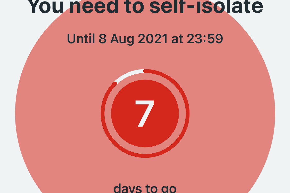 App Instruction to Self Isolate