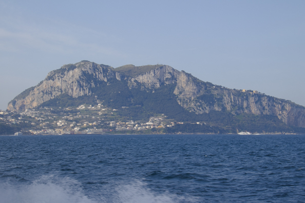 Approaching the isalnd of Capri