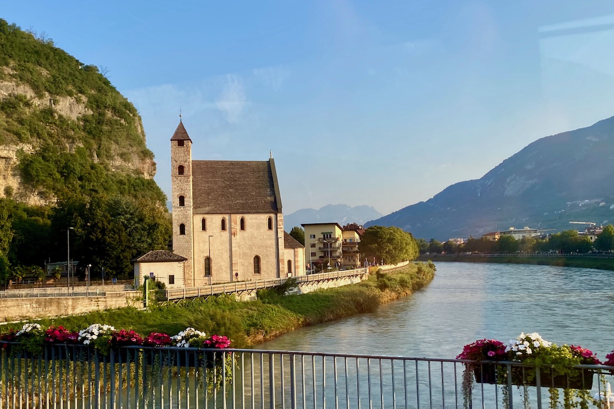 Arriving in Trento, Italy