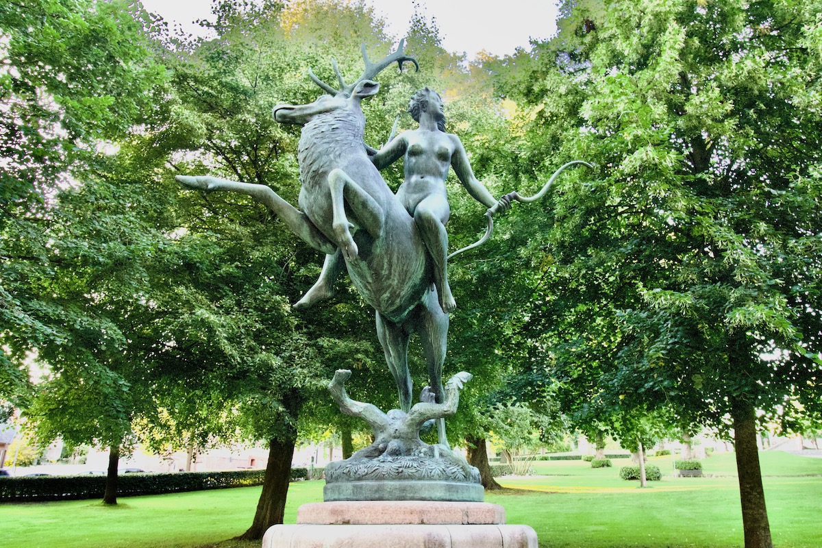 Artemis Rides into Spring  by Johannes Bjerg in the Caroline Amalie Lund Park Horsens Kystlandet Denmark