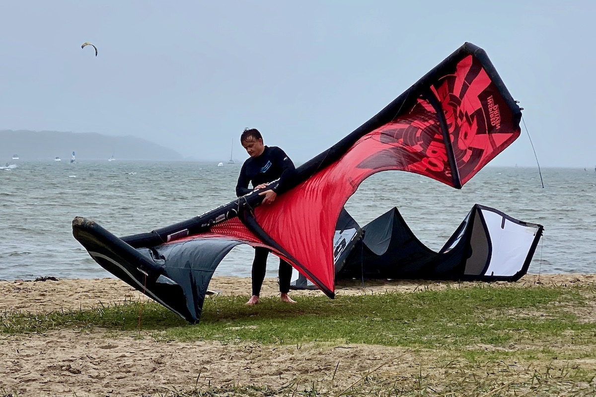 Battling with the Wind by Poole Harbour