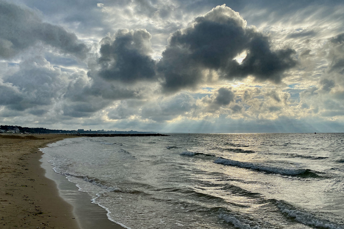 Black Clouds Gather over Sandbanks Beach