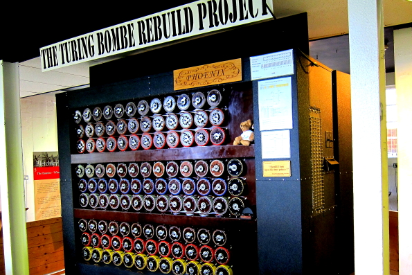 A bombe machine at Bletchley Park in Buckinghamshire