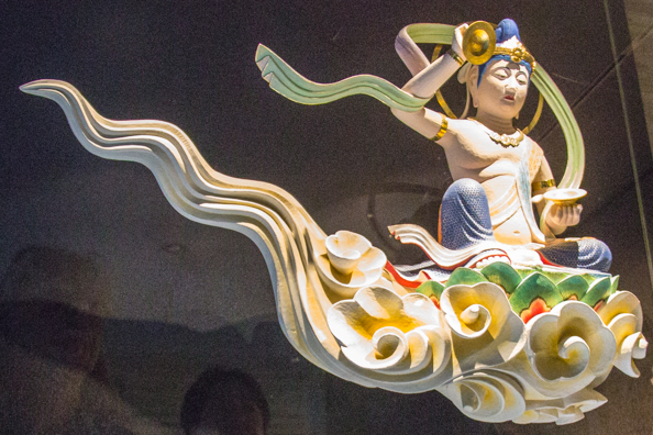 Bodhisattva on a cloud in the museum of the Byodoin Temple in Uji, Japan