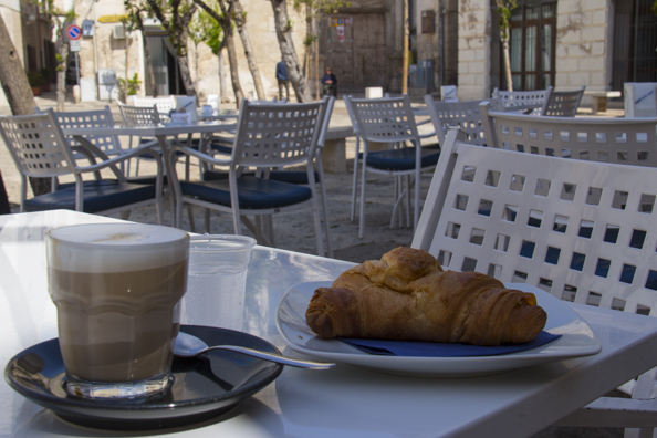 Breakfast in Piazza Garibalidi Monopoli, Puglia  in Italy