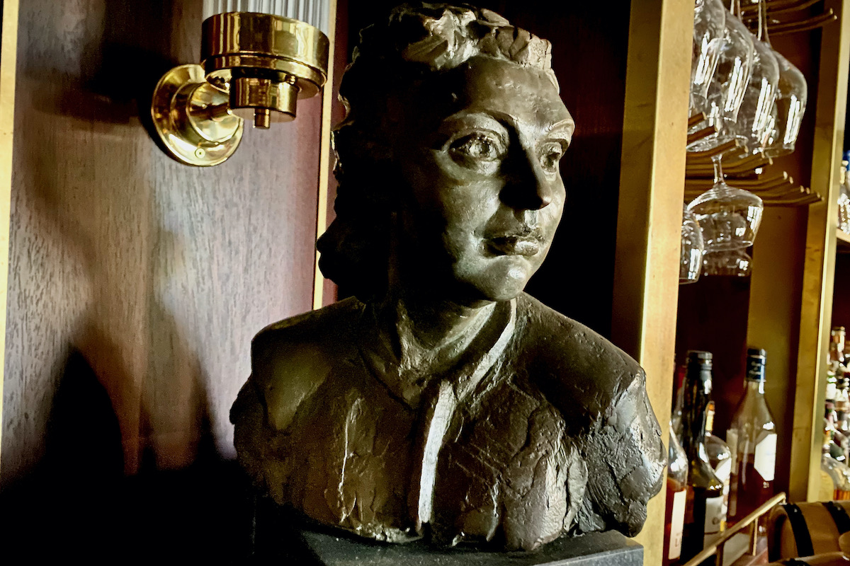 Bust of Nancy Wake in the American Bar at The Stafford London