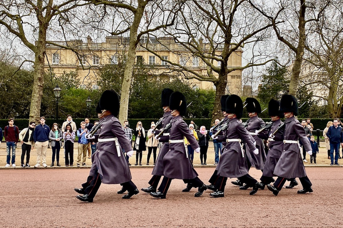 Changing Guards at Buckingham Palace in London