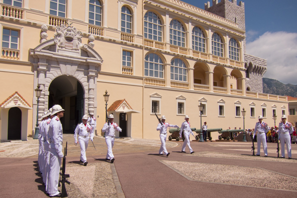 Changing the Guard at the Royal Palace in Monaco