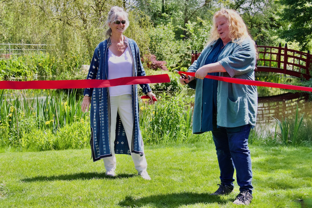 Charlie Dimmock opens the new Oriental Garden at Houghton Lodge & Gardens