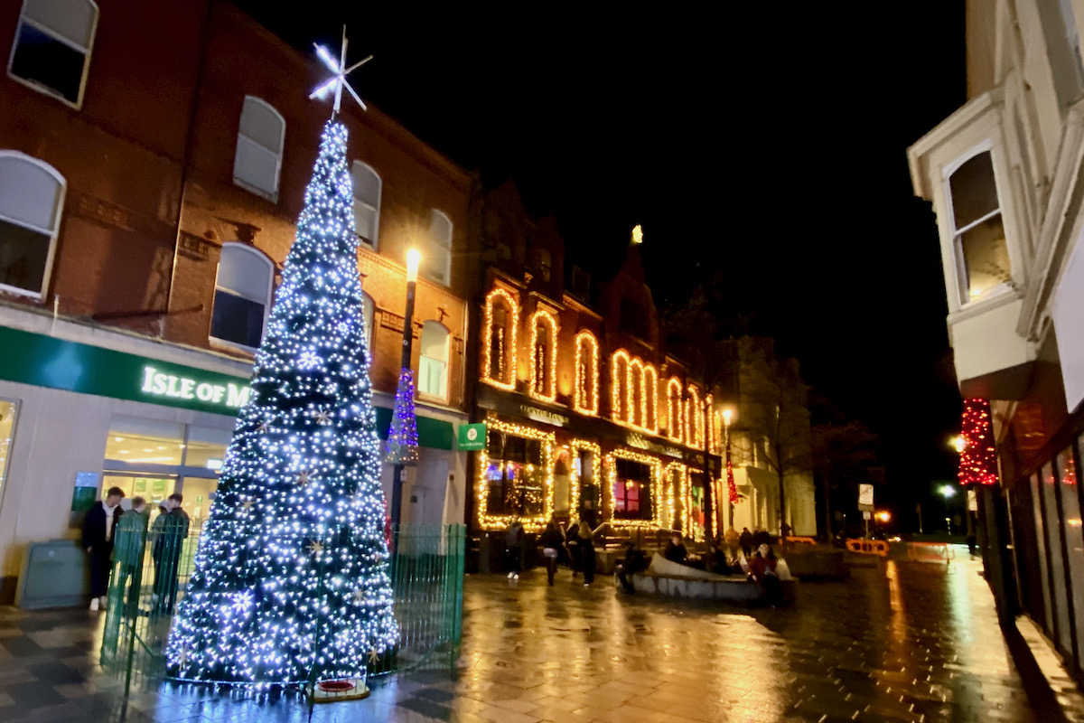 Christmas Decoratons in Douglas on the Isle of Man