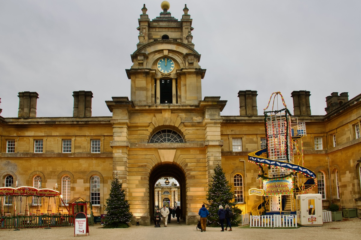Christmas in the East Courtyard at Blenheim Palace