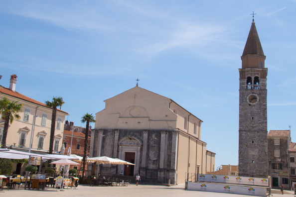 Church of The Assumption of Virgin Mary and St. Peregrine in Umag on the Istrian Coast in Croatia