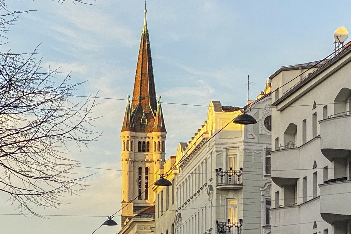 Church Steeple of the Herz Jesu Hospital in Landstrassed, District 3 in Vienna   0397