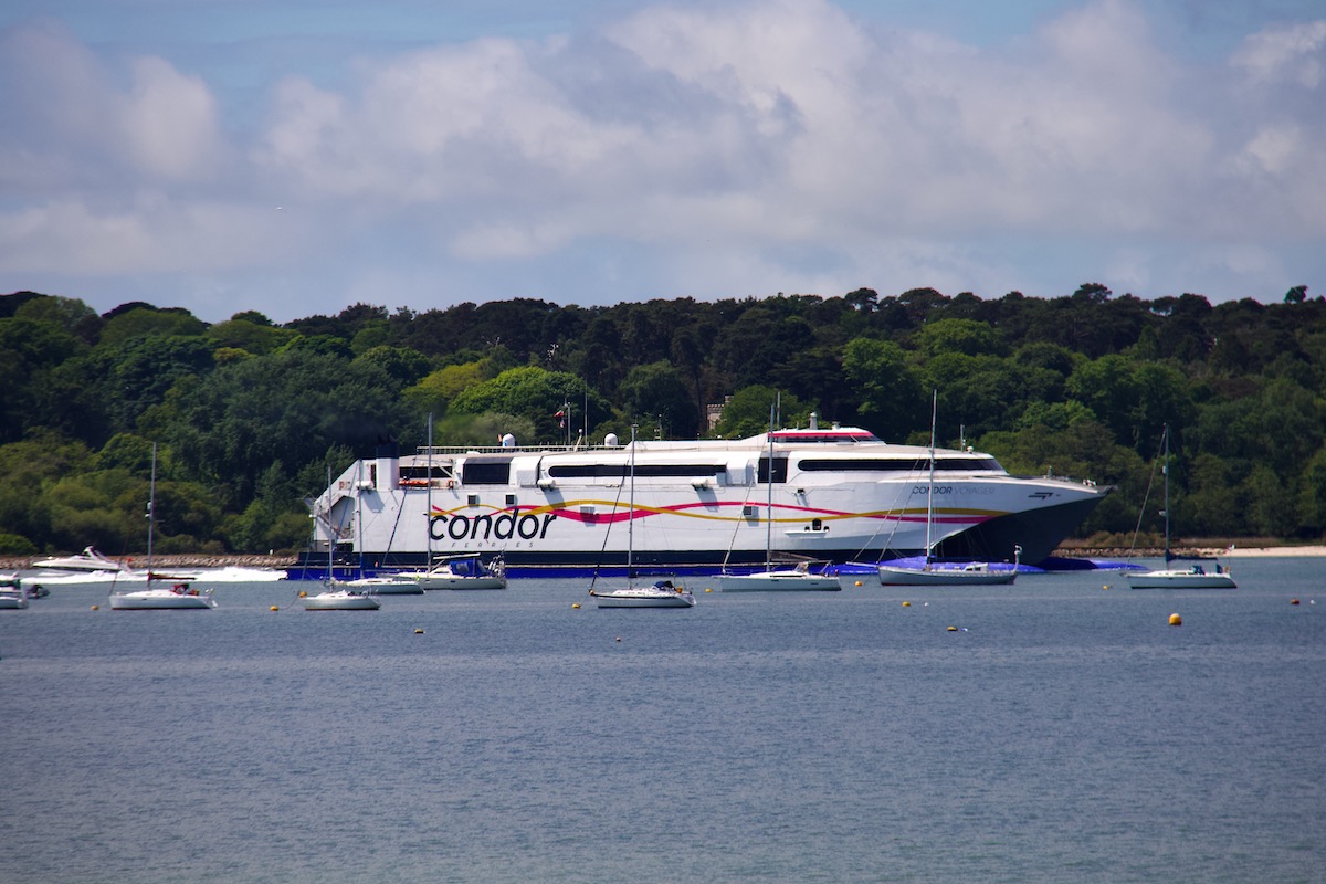 Condor Ferry Coming into Poole Harbour