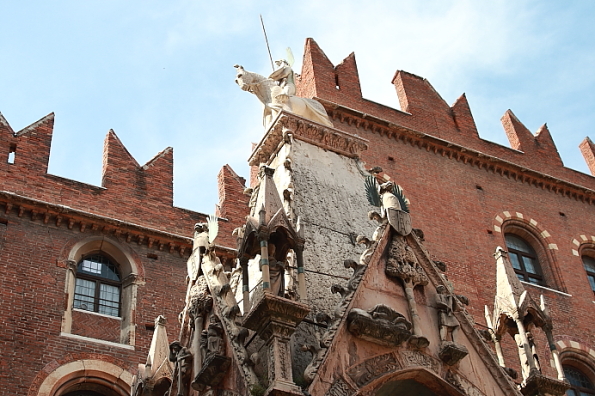 A palazzo of the Della Scala family adjacent to their cemetery in Verona
