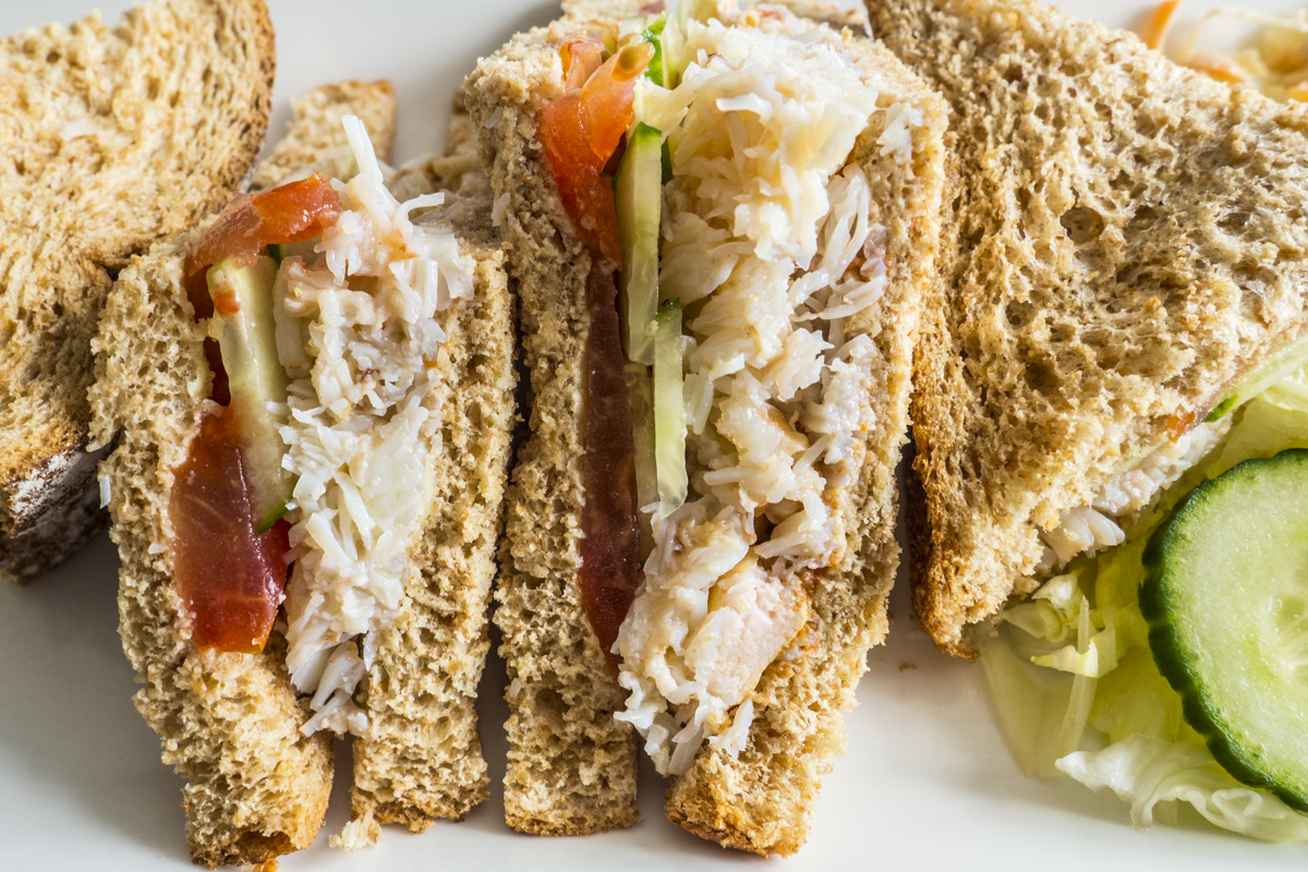 Crab Sandwich at the Porthmellin Tea Rooms in Mullion Cove, on the Lizard, Cornwall    6023766