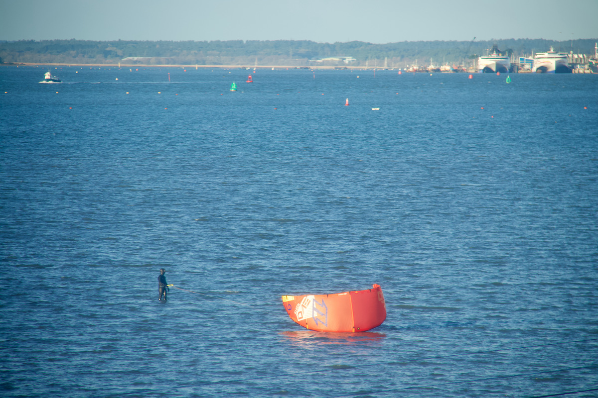 Defeated by a Surfing Kite in Poole Harbour, Dorset
