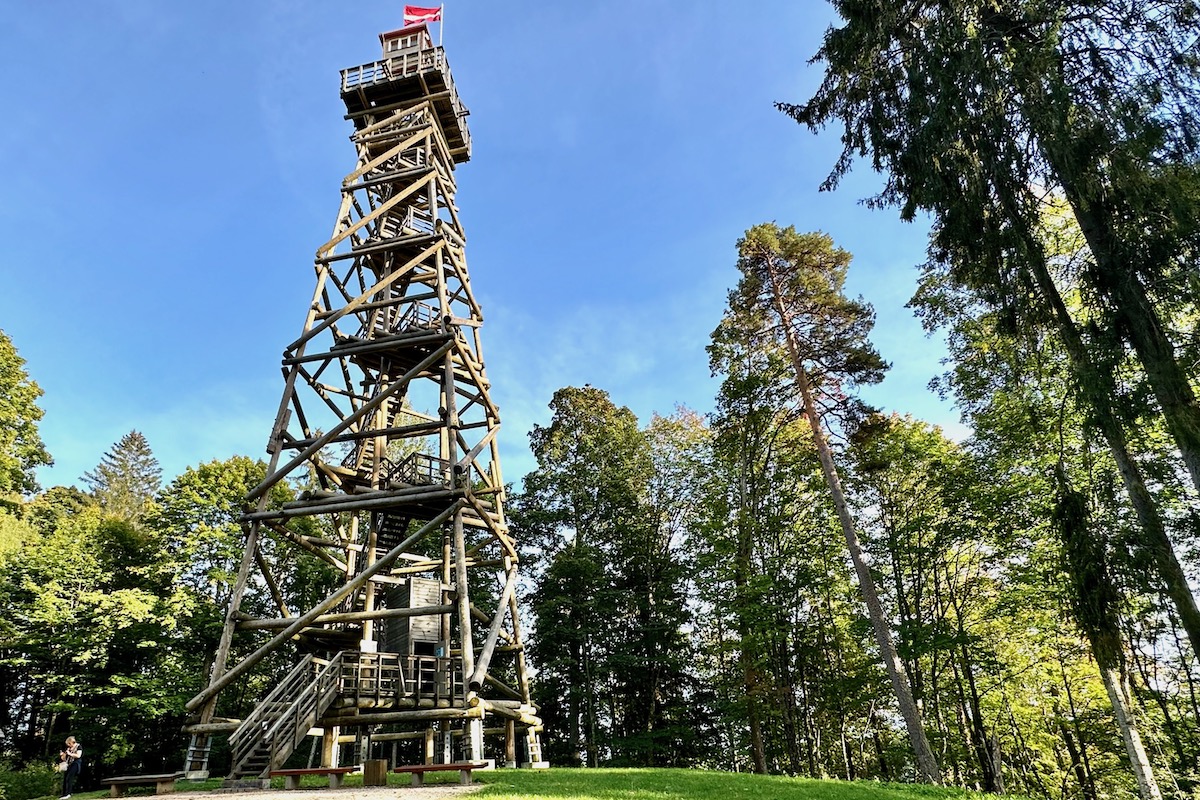 Dēliņkalns Sightseeing Tower in Alūksne, Vidzeme in Latvia