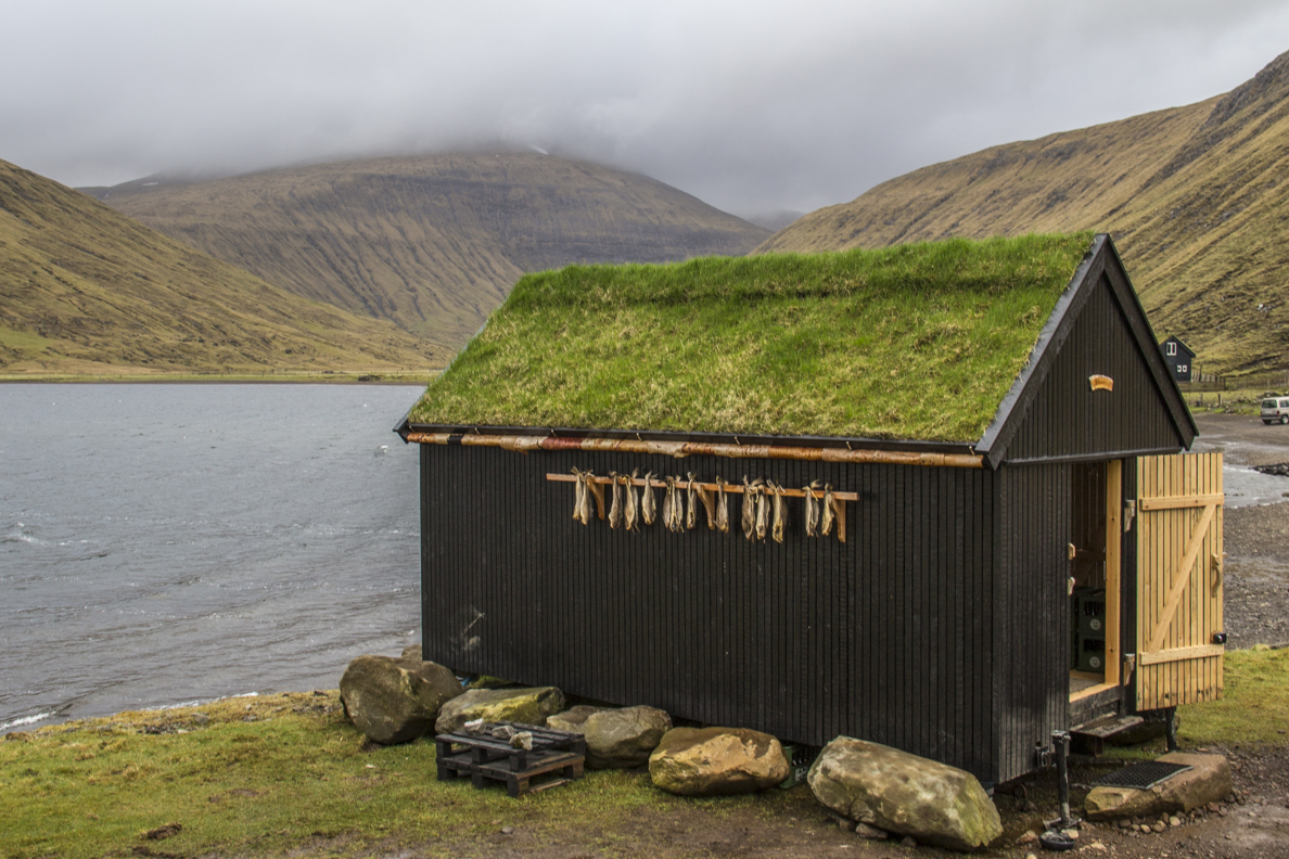 Drying hut of Koks on Streymoy island in the Faroe Islands   7111