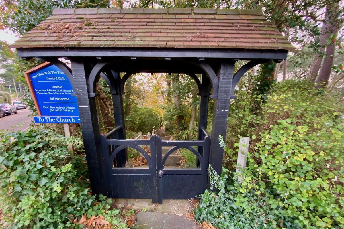 Entrance to the Church of the Transfiguration in Poole, Dorset