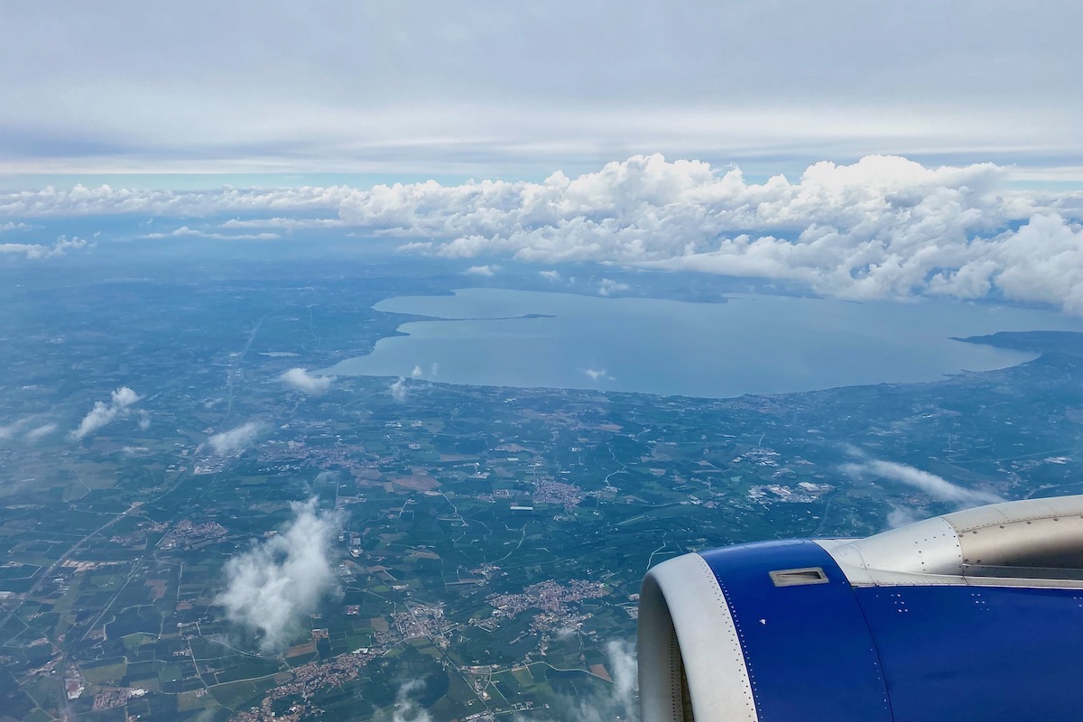 Flying Over Lake Garda en route to Verona
