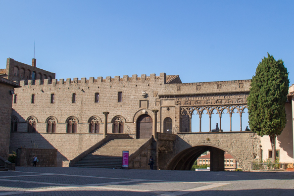 ormer Papal Palace and Loggia overlooking the town of Viterbo in Italy