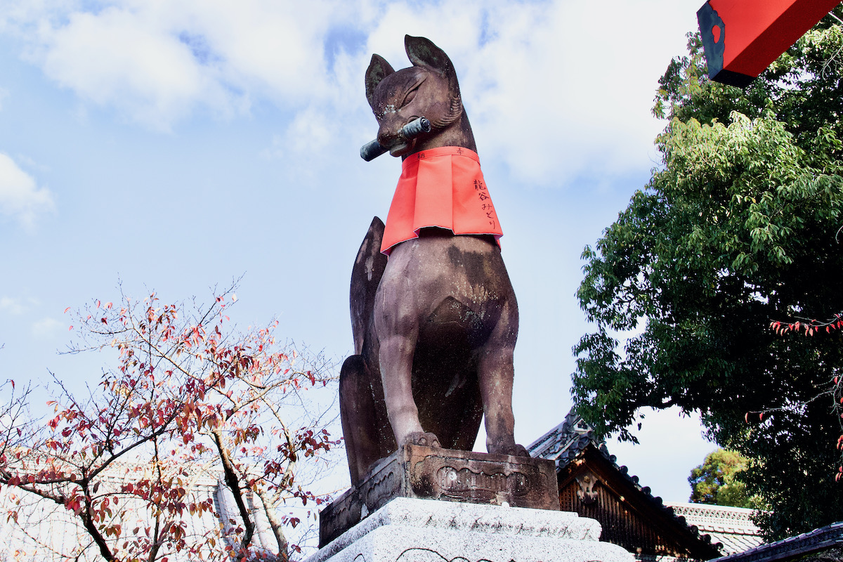 Fox at Fushimi Inari Shrine in Kyoto, Japan