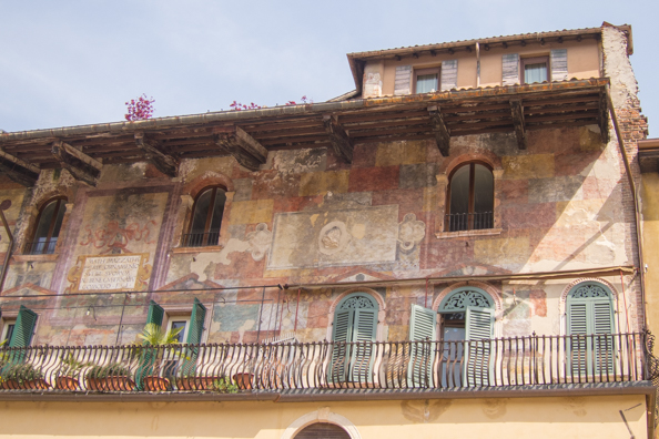 Frescoes on a Mazzanti House in Piazza Erbe in Verona